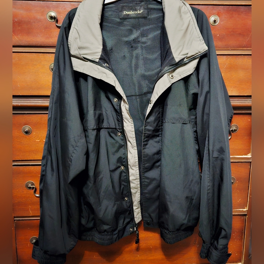 Dunbrooke Men's Charcoal and Black Windbreaker